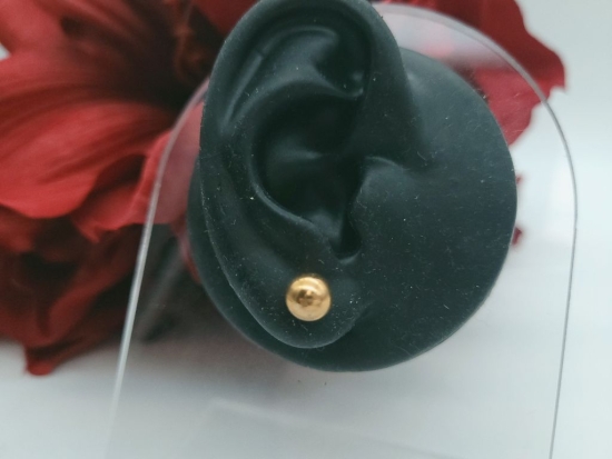Kugel Edelstahl Ohrstecker rosegoldfarben